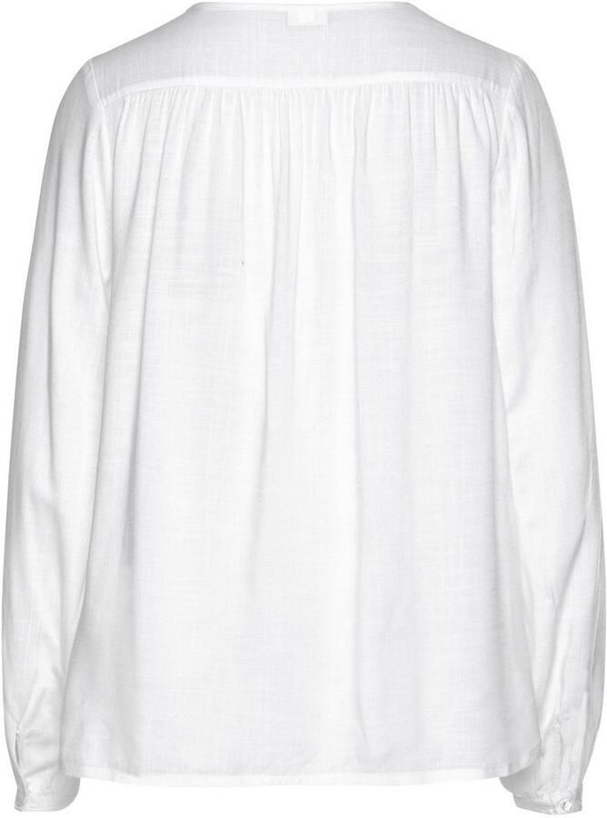 Buffalo Blouse zonder sluiting met knoopsluiting basic blouse met lange mouwen - Foto 2