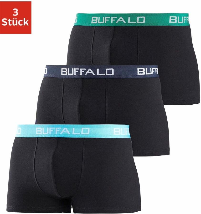 Buffalo Boxershort voor jongens met contrastkleurige boorden (set 3 stuks) - Foto 2