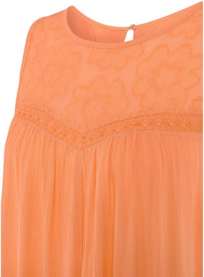 Buffalo Crêpe-blouse met kanten inzetstuk blouse boho stijl