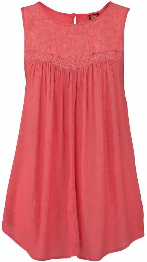 Buffalo Crêpe-blouse met kanten inzetstuk blouse boho stijl - Foto 5