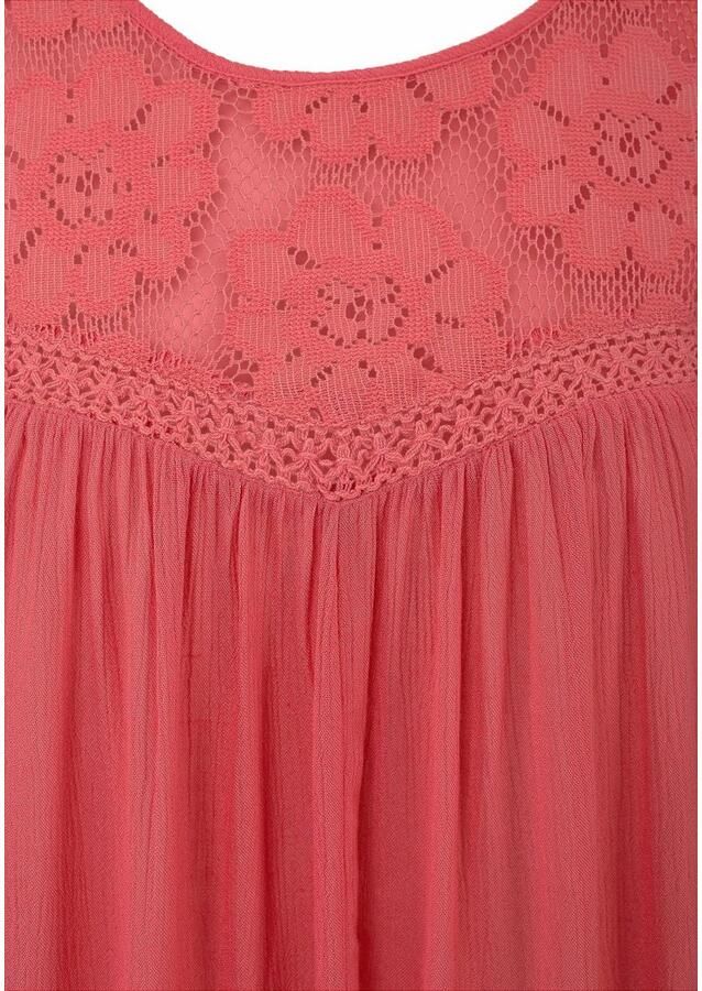 Buffalo Crêpe-blouse met kanten inzetstuk blouse boho stijl