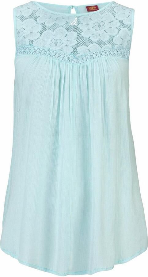 Buffalo Crêpe-blouse met kanten inzetstuk blouse boho stijl - Foto 5