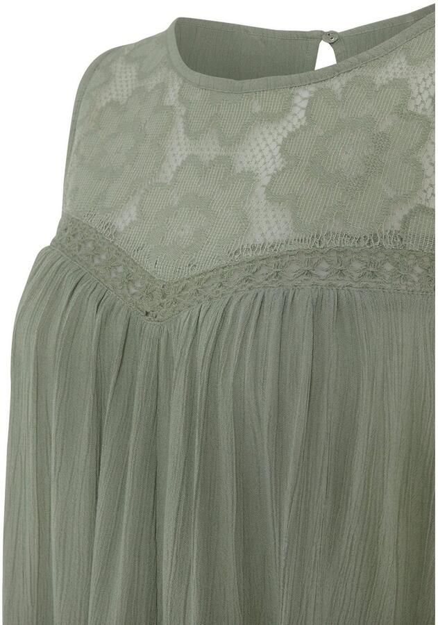 Buffalo Crêpe-blouse met kanten inzetstuk blouse boho stijl - Foto 3