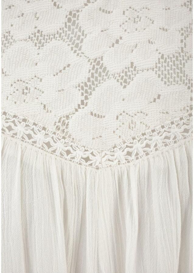 Buffalo Crêpe-blouse met kanten inzetstuk blouse boho stijl - Foto 2