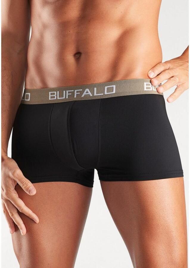 Buffalo Hipster strak zittende boxershorts met contrastband van katoenmix (set 4 stuks) - Foto 3