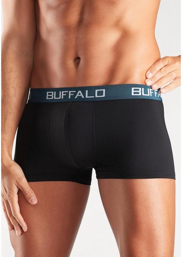 Buffalo Hipster strak zittende boxershorts met contrastband van katoenmix (set 4 stuks) - Foto 4