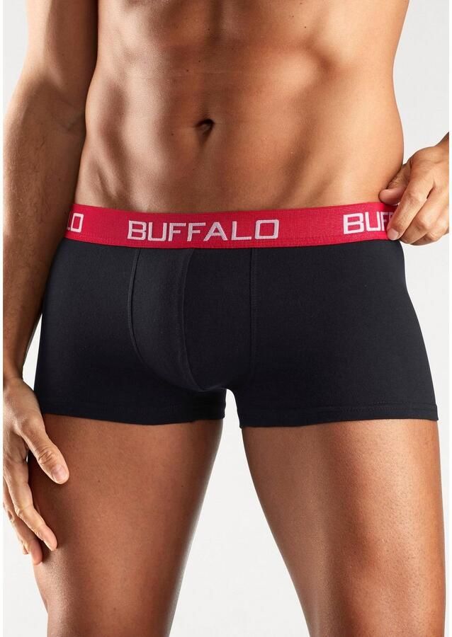 Buffalo Hipster strak zittende boxershorts met contrastband van katoenmix (set 4 stuks) - Foto 3