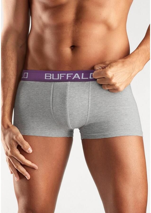 Buffalo Hipster strak zittende boxershorts met contrastband van katoenmix (set 4 stuks) - Foto 4
