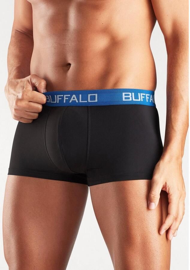 Buffalo Hipster strak zittende boxershorts met contrastband van katoenmix (set 4 stuks) - Foto 5