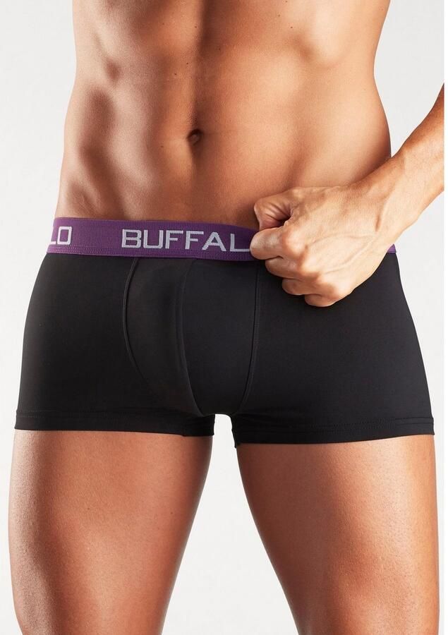 Buffalo Hipster strak zittende boxershorts met contrastband van katoenmix (set 4 stuks) - Foto 4