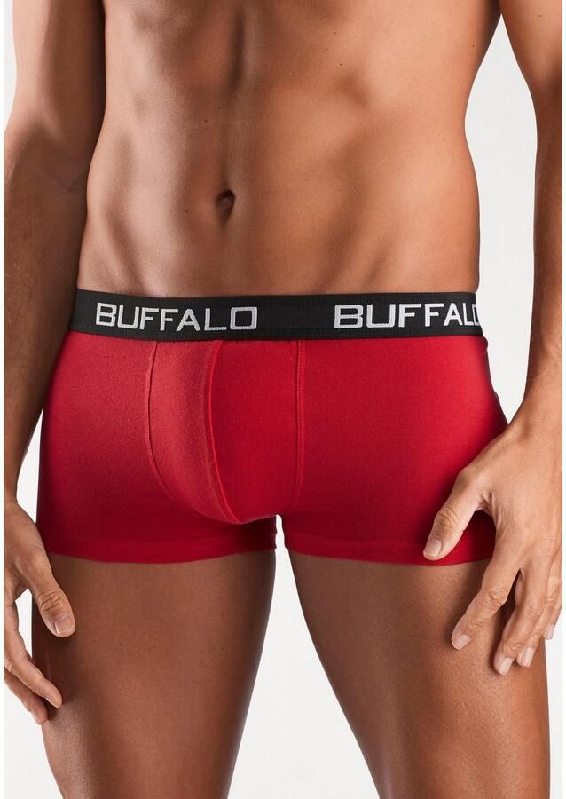 Buffalo Hipster strak zittende boxershorts met contrastband van katoenmix (set 4 stuks) - Foto 4