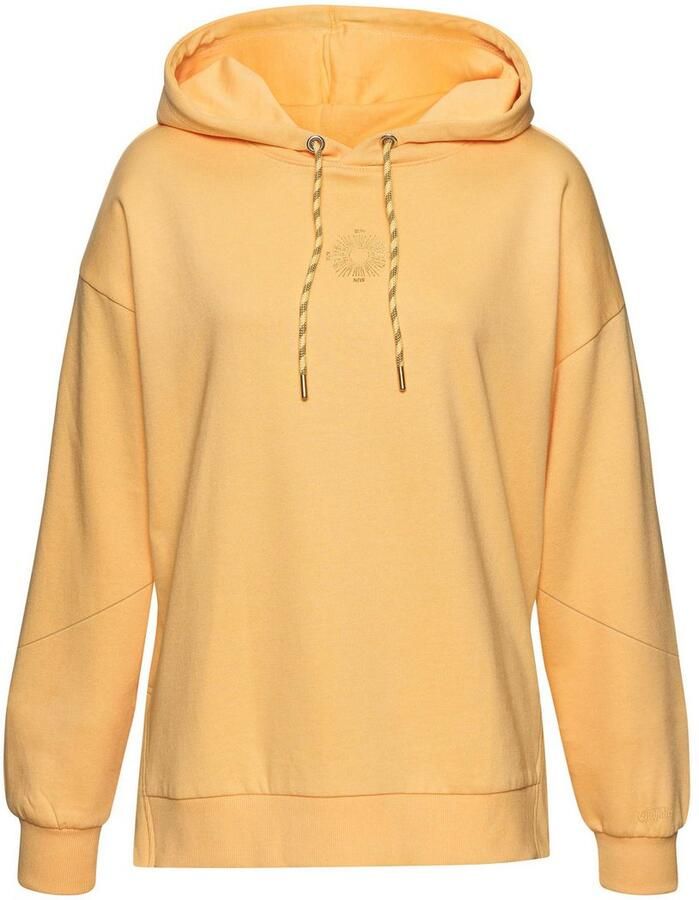 Buffalo Hoodie Capuchon sweatshirt met grote rugprint met glanseffect loungewear