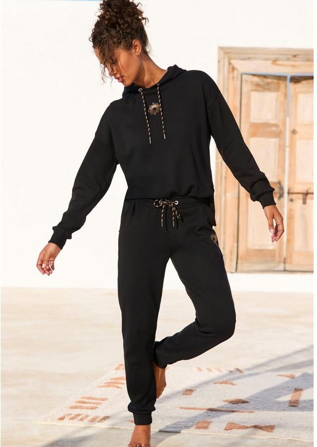 Buffalo Hoodie Capuchon sweatshirt met grote rugprint met glanseffect loungewear - Foto 2