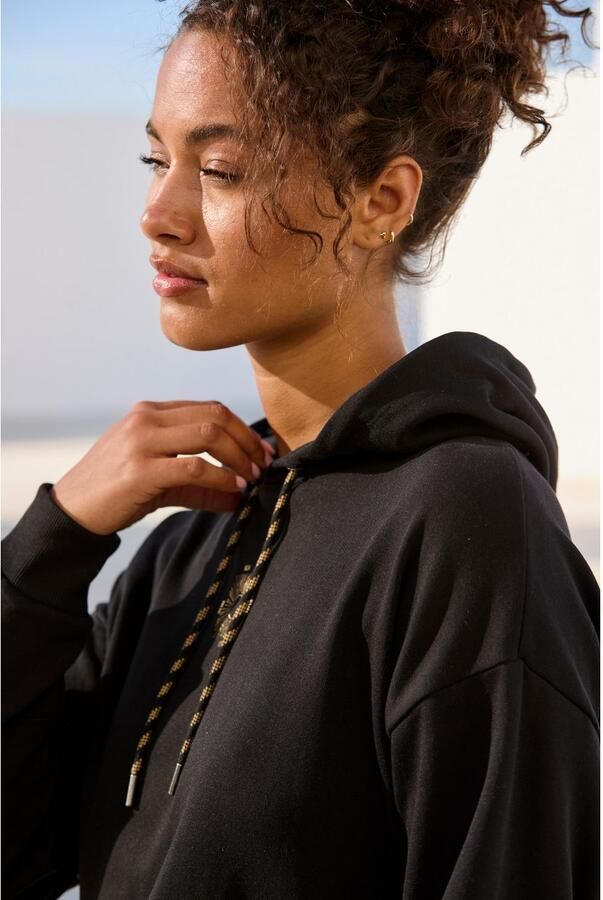 Buffalo Hoodie Capuchon sweatshirt met grote rugprint met glanseffect loungewear - Foto 7