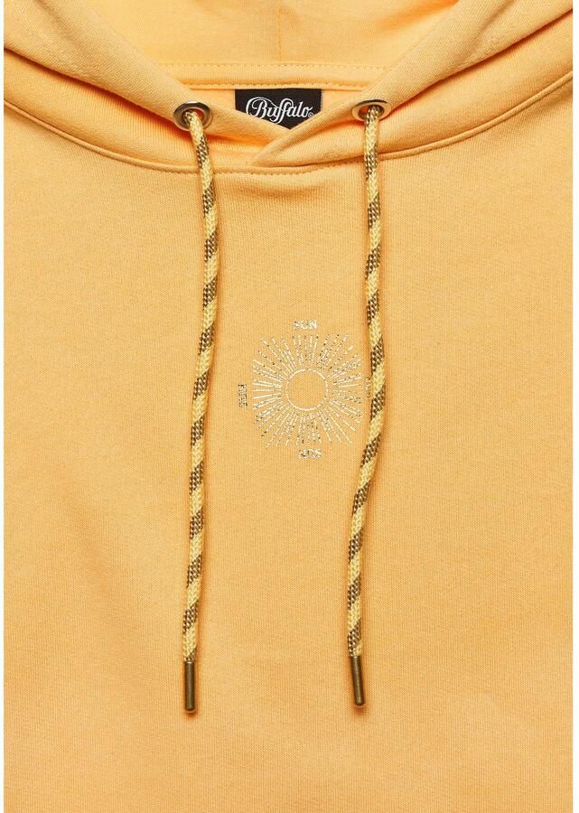 Buffalo Hoodie Capuchon sweatshirt met grote rugprint met glanseffect loungewear - Foto 3