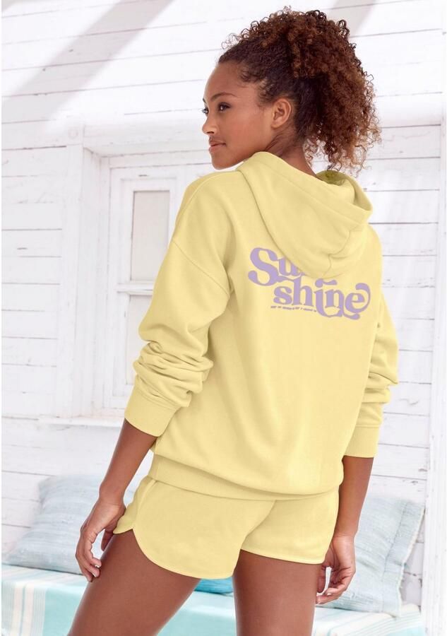 Buffalo Hoodie -Hoodie met rugprint Capuchon sweatshirt met rugprint en ribborden loungewear - Foto 6