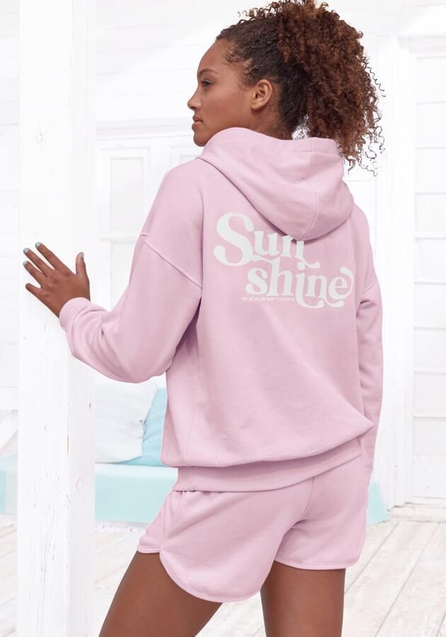 Buffalo Hoodie -Hoodie met rugprint Capuchon sweatshirt met rugprint en ribborden loungewear - Foto 7