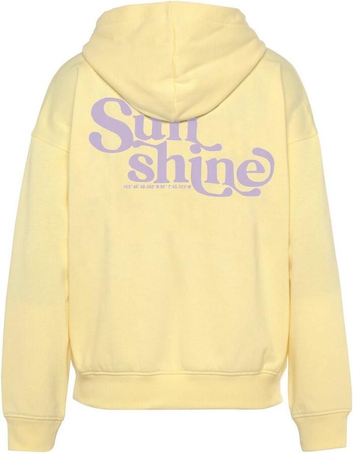 Buffalo Hoodie -Hoodie met rugprint Capuchon sweatshirt met rugprint en ribborden loungewear