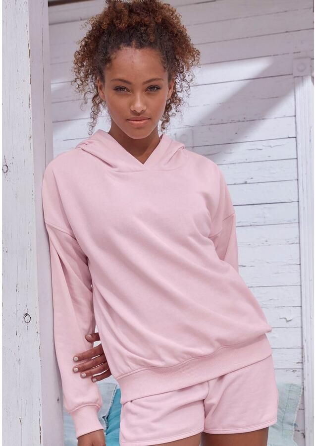 Buffalo Hoodie -Hoodie met rugprint Capuchon sweatshirt met rugprint en ribborden loungewear - Foto 5