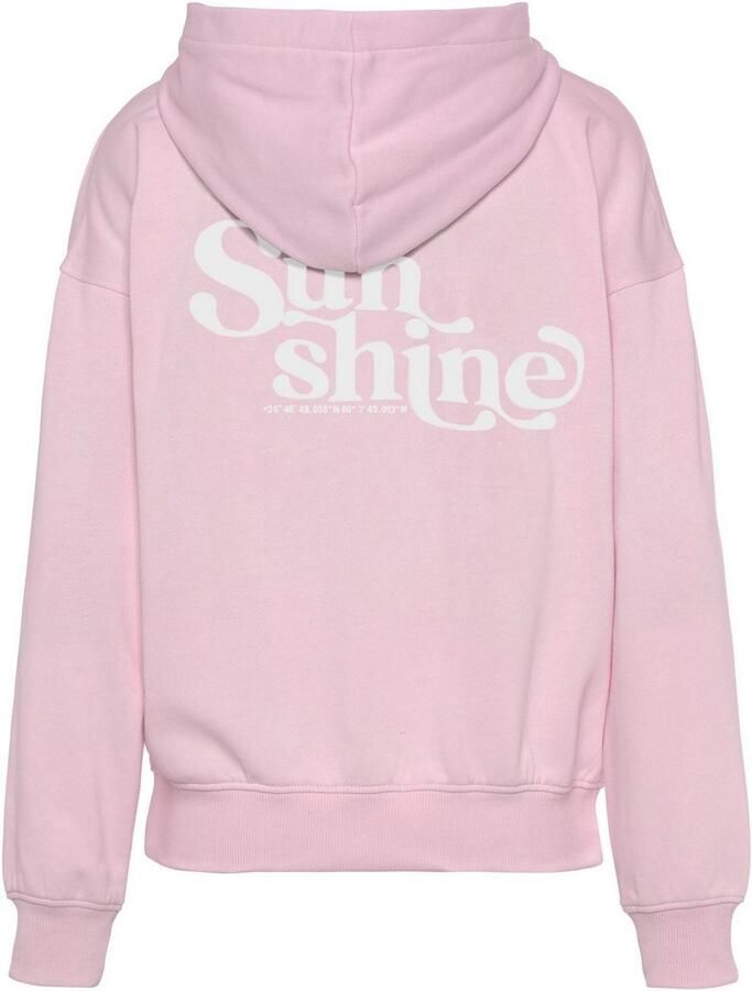 Buffalo Hoodie -Hoodie met rugprint Capuchon sweatshirt met rugprint en ribborden loungewear