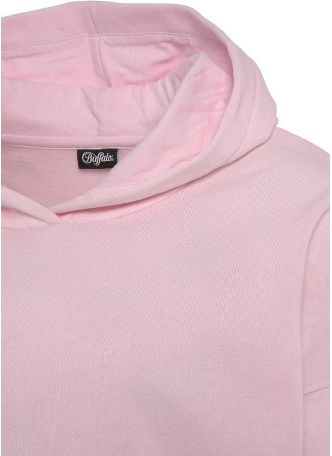 Buffalo Hoodie -Hoodie met rugprint Capuchon sweatshirt met rugprint en ribborden loungewear - Foto 2