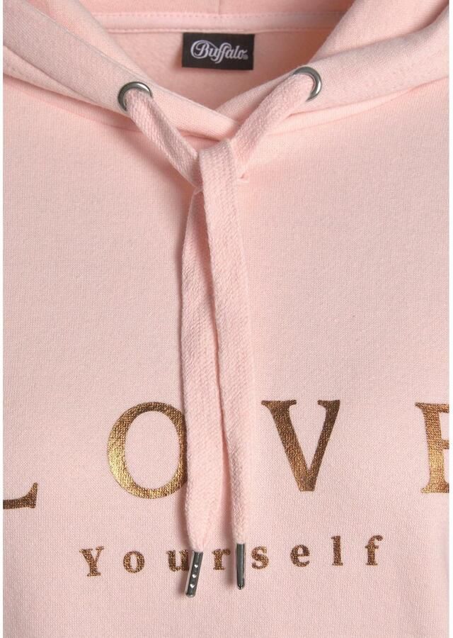 Buffalo Hoodie met overlappende schouders loungewear loungepak