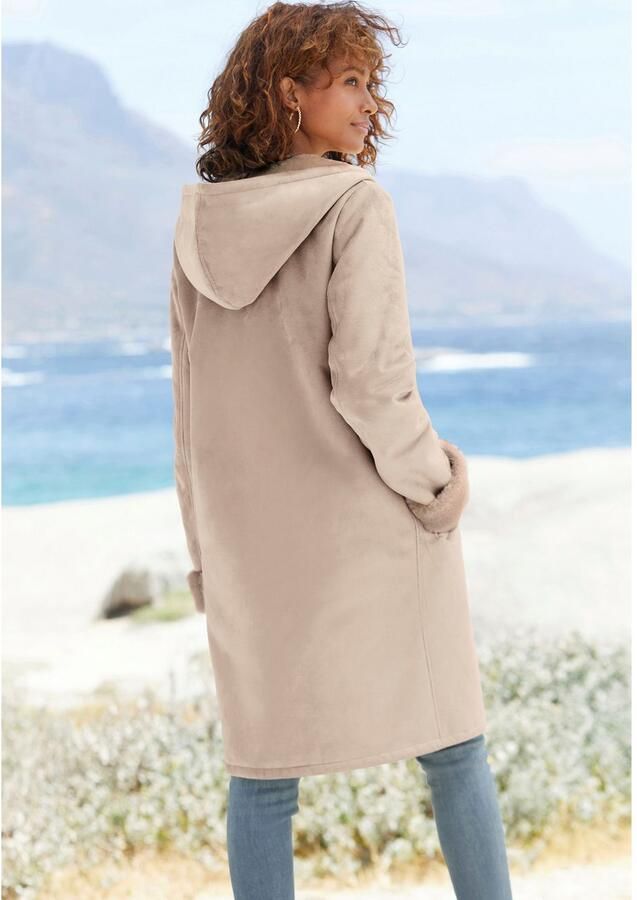 Buffalo Jas van imitatieleer met capuchon teddyvoering winterjas - Foto 4