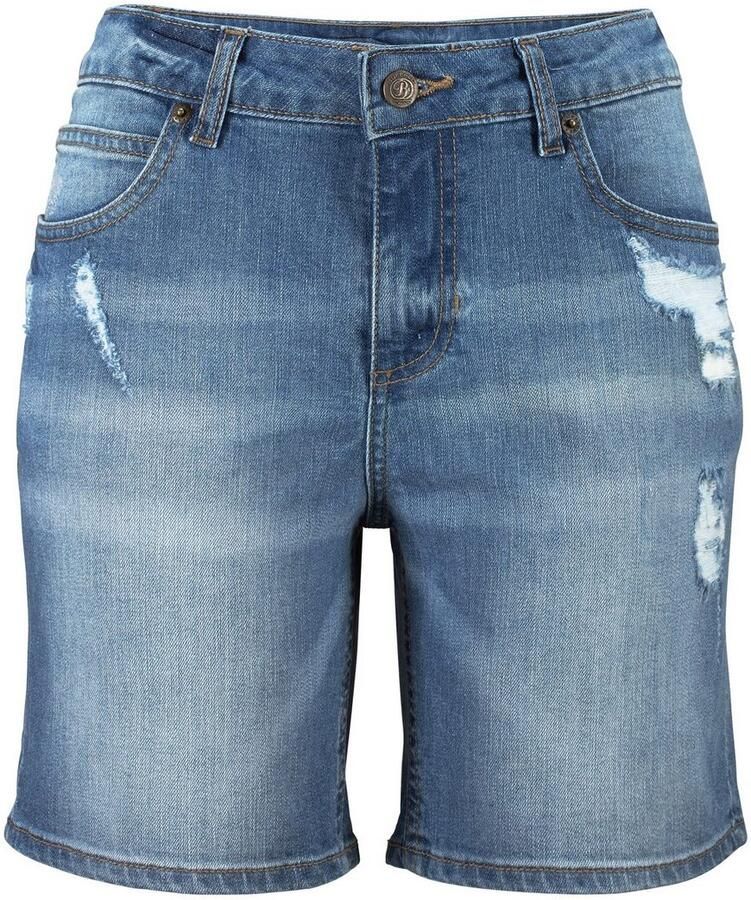 Buffalo Jeansbermuda met destroyed-effecten shorts om op te rollen korte broek - Foto 4