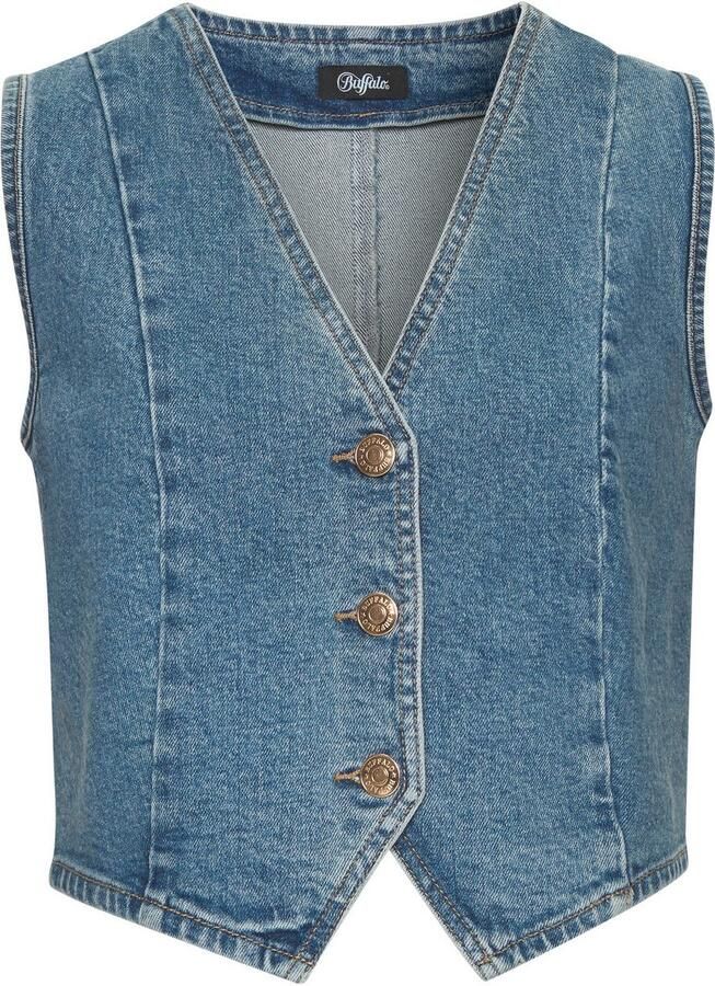 Buffalo Jeansgilet in verkorte lengte figuuraccentuerende pasvorm modieus - Foto 8