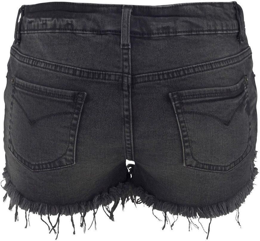 Buffalo Jeanshotpants met franjes aan de zoom shorts van elastisch katoen - Foto 2