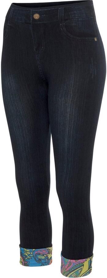 Buffalo Jeanslegging in denim-look met kleurrijke boorden die zijn om te slaan - Foto 7