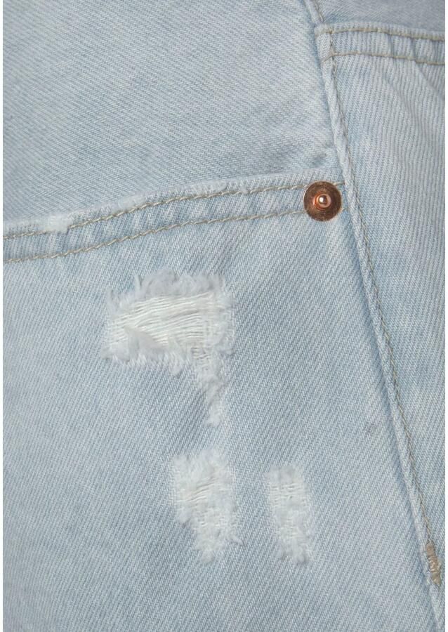 Buffalo Jeansshort met used-effecten zijschuiven korte broek van katoen - Foto 4