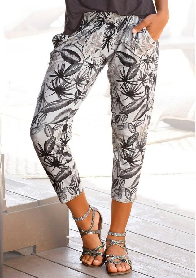 Buffalo Jerseybroek met all-over print en zakken 7 8 broek stoffen broek elastisch - Foto 6