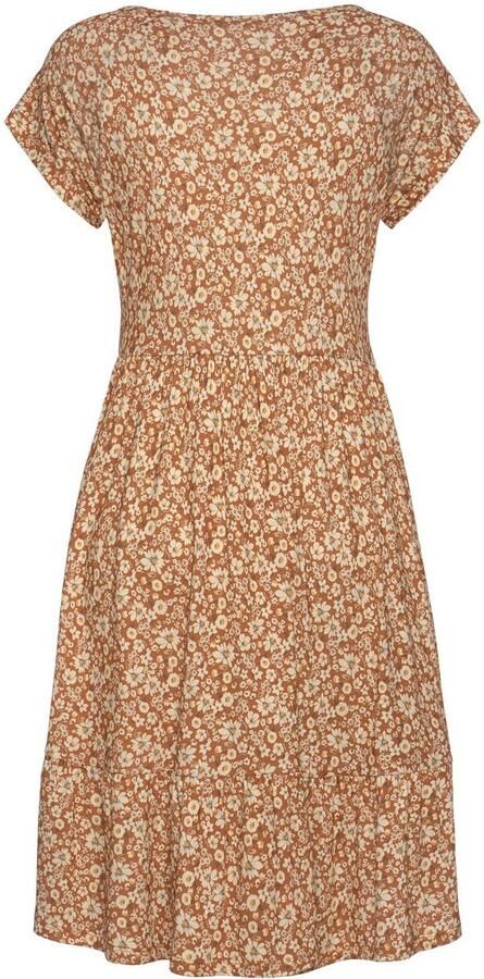 Buffalo Jerseyjurk met bloemenprint en v-hals zomerjurk strandjurk - Foto 6