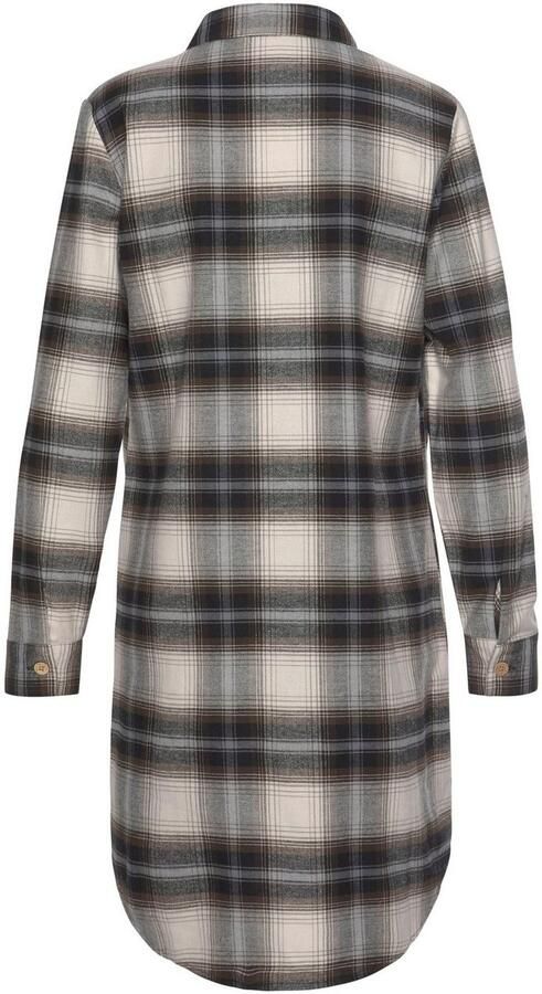 Buffalo Jurk met overhemdkraag van zachte flanel casual minijurk van katoen - Foto 6