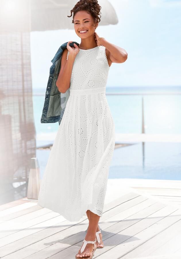 Buffalo Kanten jurk in maxlengte modieus open borduurwerk elegant - Foto 6