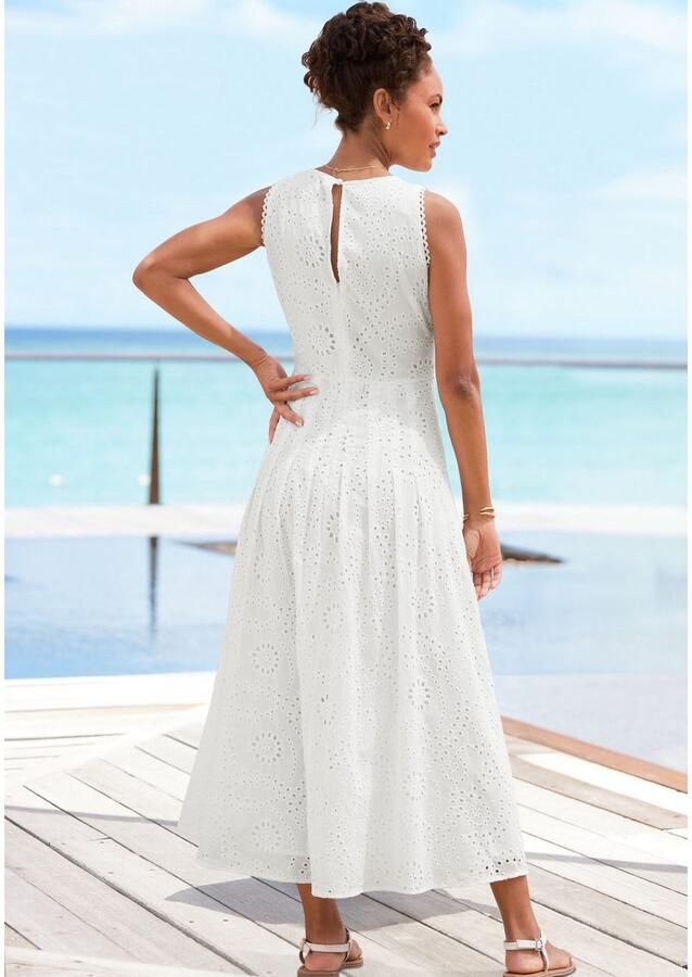 Buffalo Kanten jurk in maxlengte modieus open borduurwerk elegant