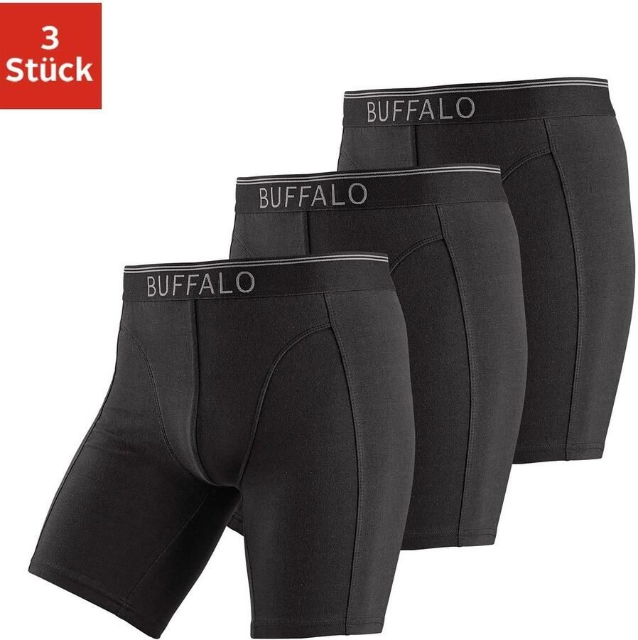 Buffalo Lange boxershort Boxershorts voor heren in een lang model ook ideaal voor sport en trekking (set 3 stuks) - Foto 4