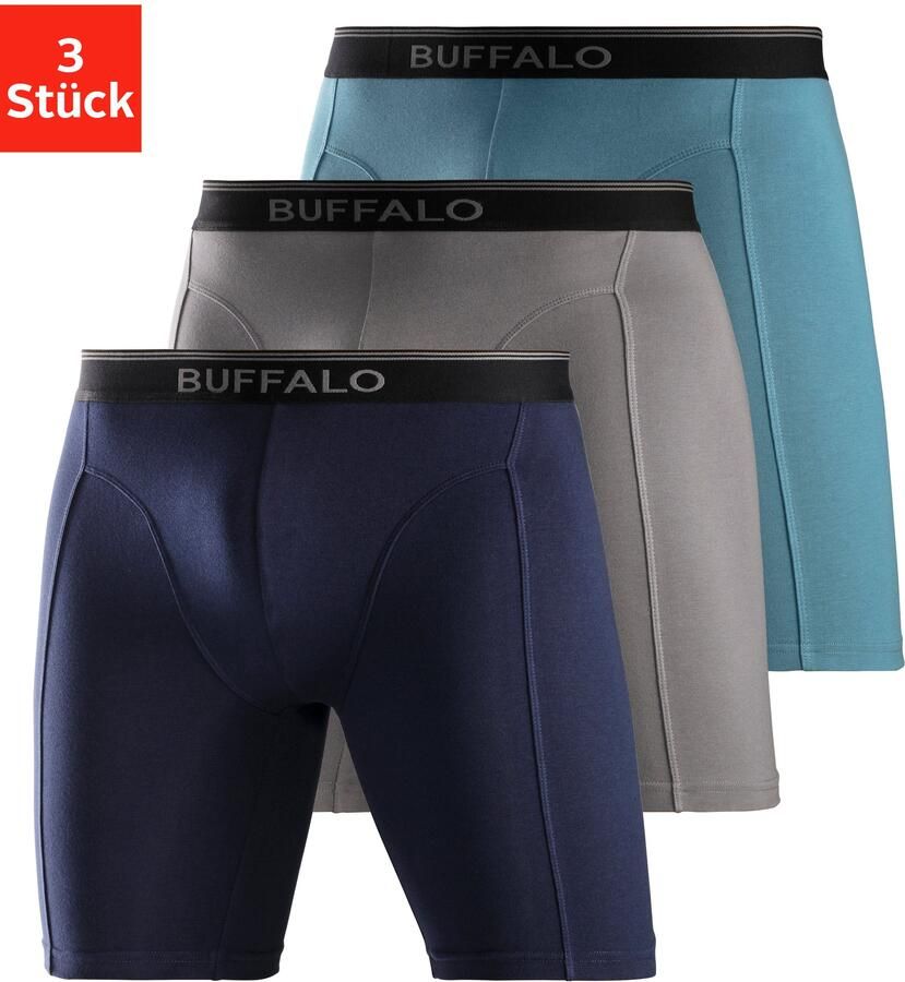 Buffalo Lange boxershort Boxershorts voor heren in een lang model ook ideaal voor sport en trekking (set 3 stuks) - Foto 5