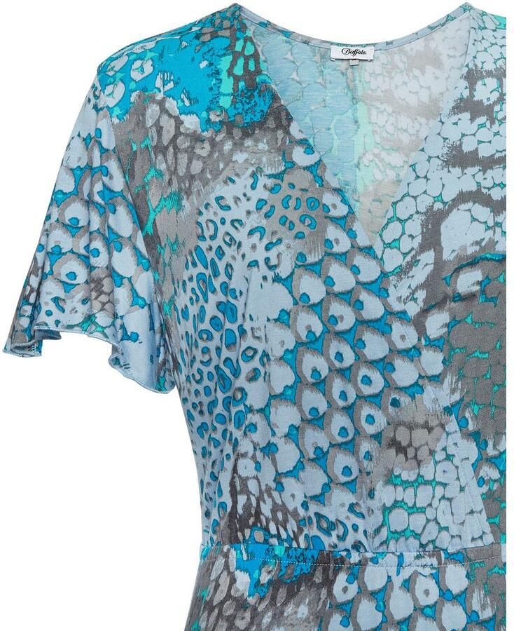 Buffalo Maxi-jurk in vokuhila-snede split en volant vleugel mouwen drukjurk