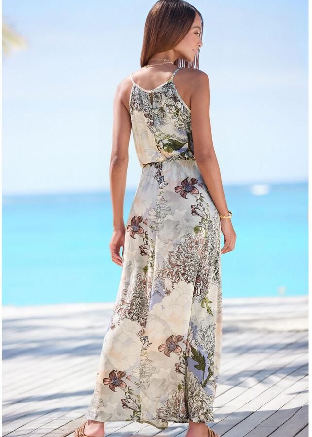 Buffalo Maxi-jurk met alloverprint licht zomerjurk soepel strandjurk