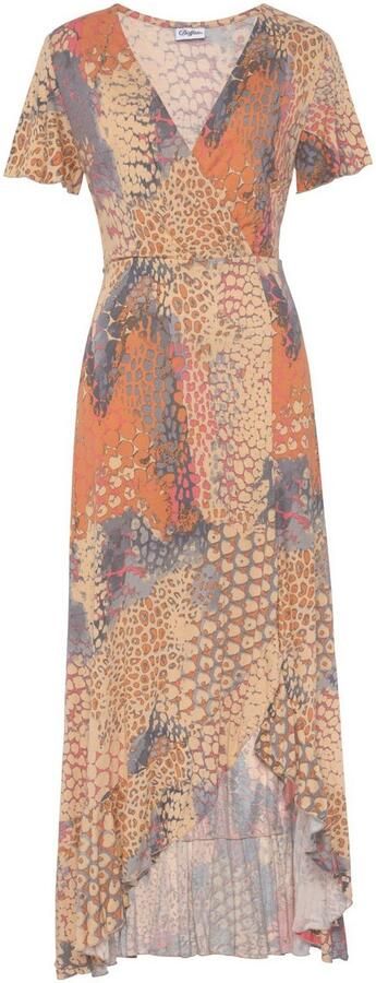 Buffalo Maxi-jurk met animal print split en volants vleermuismouwen jurk met print - Foto 6