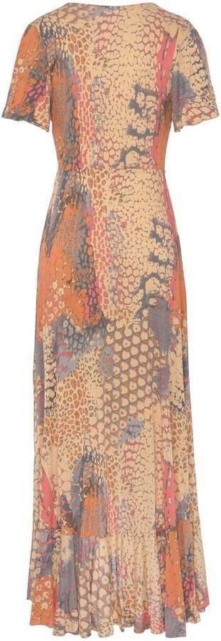 Buffalo Maxi-jurk met animal print split en volants vleermuismouwen jurk met print - Foto 7