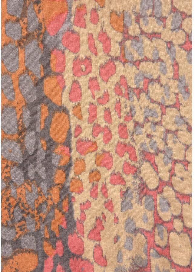 Buffalo Maxi-jurk met animal print split en volants vleermuismouwen jurk met print