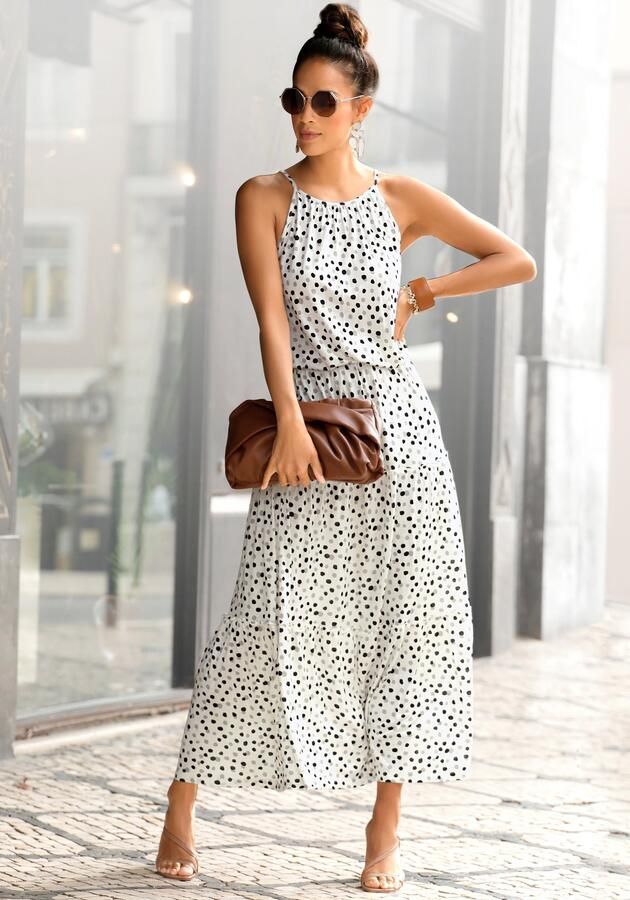 Buffalo Maxi-jurk met stippenprint soepele zomerjurk jersey jurk - Foto 5