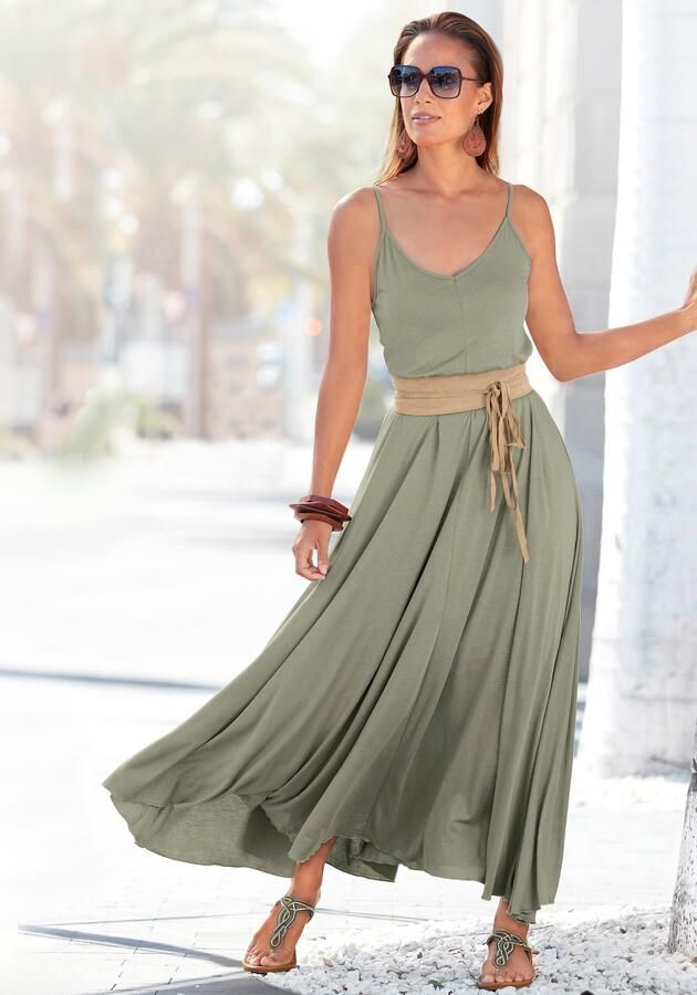 Buffalo Maxi-jurk van jersey in wijdere vorm lichte zomerjurk strandjurk basis - Foto 7