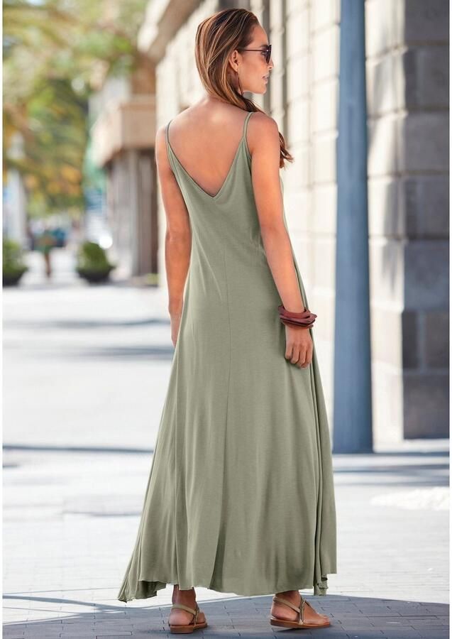 Buffalo Maxi-jurk van jersey in wijdere vorm lichte zomerjurk strandjurk basis - Foto 5