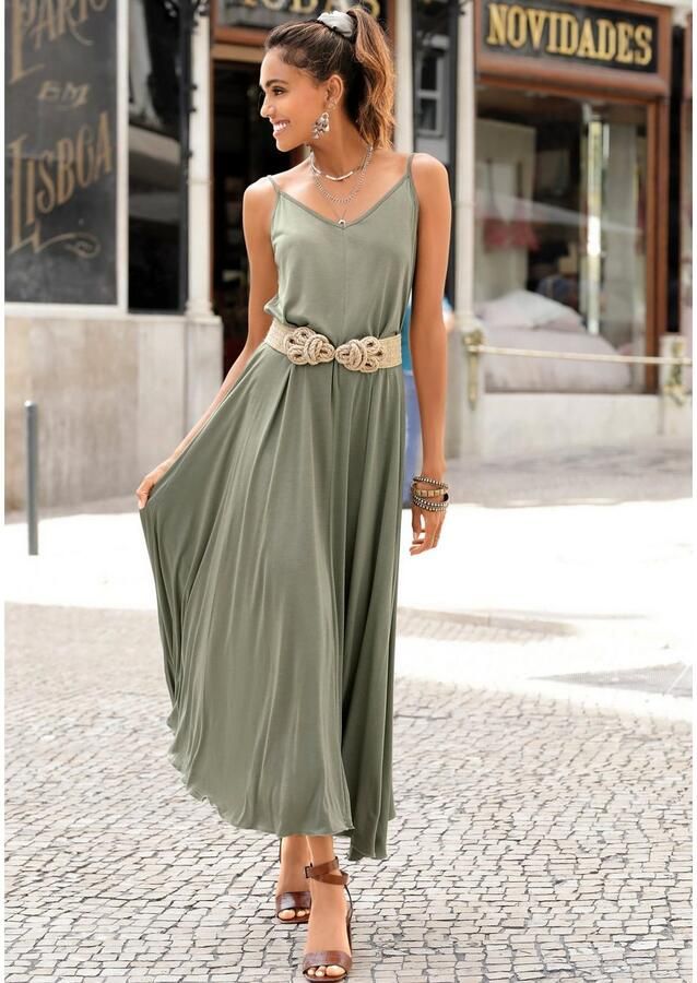 Buffalo Maxi-jurk van jersey in wijdere vorm lichte zomerjurk strandjurk basis - Foto 2