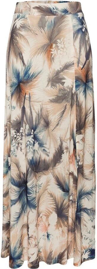 Buffalo Maxirok van viscose-jersey lange zomerrok met aloverprint en split - Foto 6