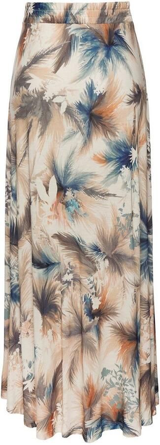 Buffalo Maxirok van viscose-jersey lange zomerrok met aloverprint en split - Foto 7